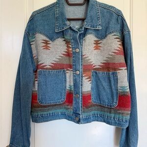 Women’s Cropped Western Jean Jacket